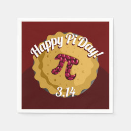 Happy Pi Day | Funny Pie Party Napkins Serviette