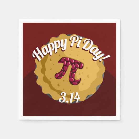 Happy Pi Day | Funny Pie Party Napkins Serviette (Vorderseite)