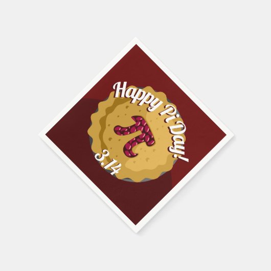 Happy Pi Day | Funny Pie Party Napkins Serviette (Ecke)