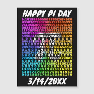 Happy Pi Day Funny School Mathe Letter Art Magnetkarte