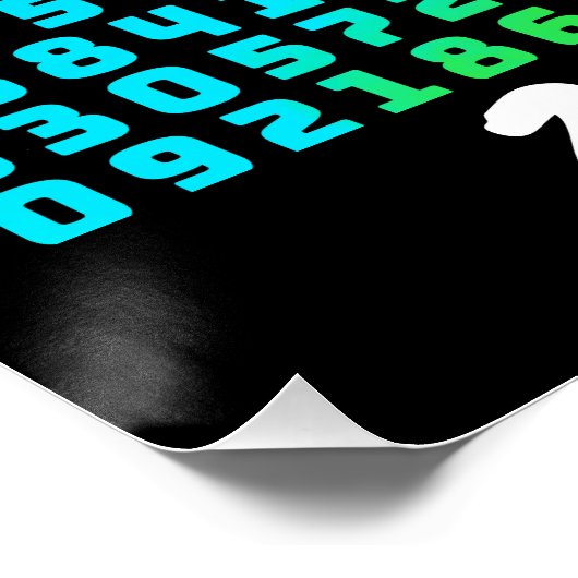 Happy Pi Day Funny School Mathe Letter Art Poster (Ecke)