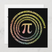 Happy Pi Day Funny School Mathe Spiral Text (Vorne/Hinten)