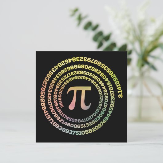 Happy Pi Day Funny School Mathe Spiral Text (Stehend Vorderseite)