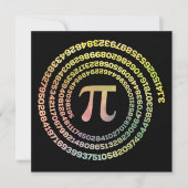 Happy Pi Day Funny School Mathe Spiral Text (Vorderseite)