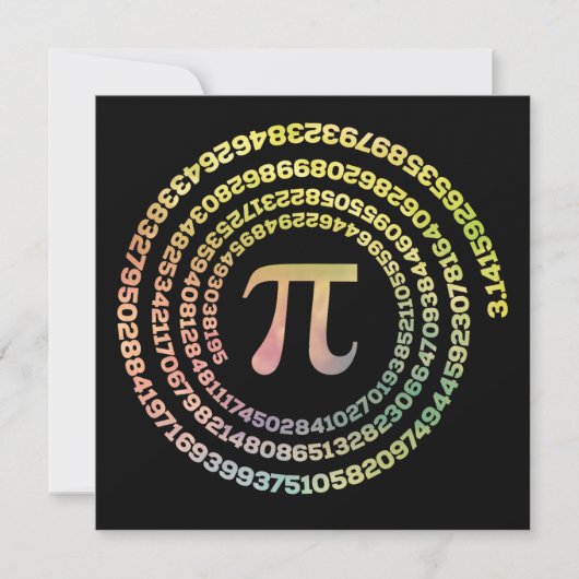 Happy Pi Day Funny School Mathe Spiral Text (Vorderseite)