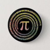 Happy Pi Day Funny School Mathe Spiral Text Button (Vorderseite)