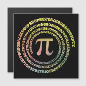 Happy Pi Day Funny School Mathe Spiral Text Magnetkarte (Vorne/Hinten)