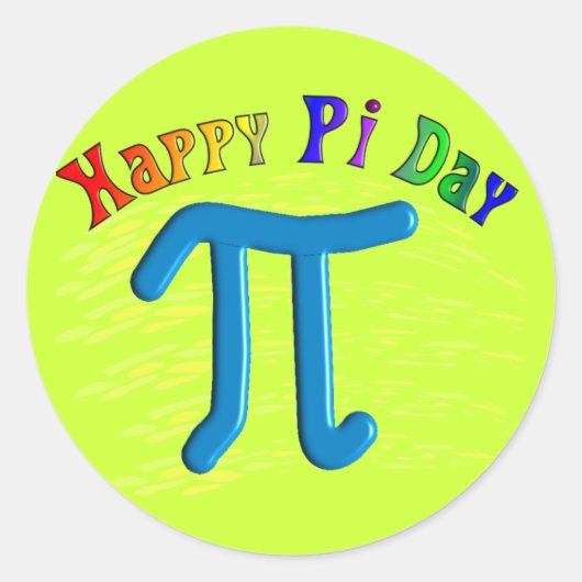 Happy Pi Day Geschenke, einzigartig verkörpert Des Runder Aufkleber (Vorderseite)
