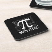 Happy Pi Day Hard Plastic Untersetzer Geeky Mathe (Linke Seite)