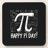 Happy Pi Day Hard Plastic Untersetzer Geeky Mathe (Vorderseite)