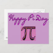 Happy Pi Day - Künstlerisch Postkarte (Vorne/Hinten)