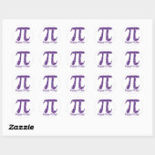 Happy Pi Day Lila Raute Runder Aufkleber (Blatt)