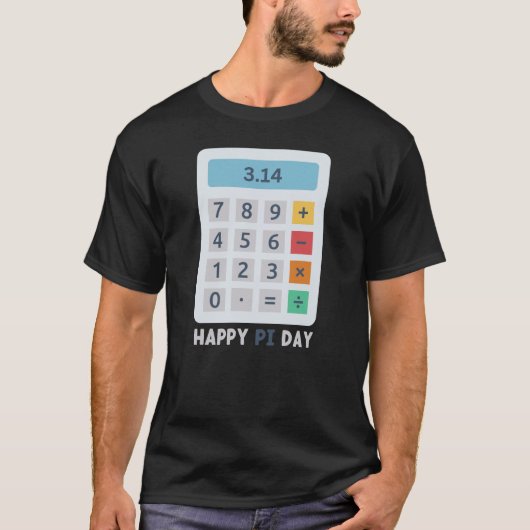Happy Pi Day März 14 3.14 Rechner Mathematik Spaß T-Shirt (Vorderseite)