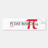 Happy Pi Day März 14 Autoaufkleber (Vorne)