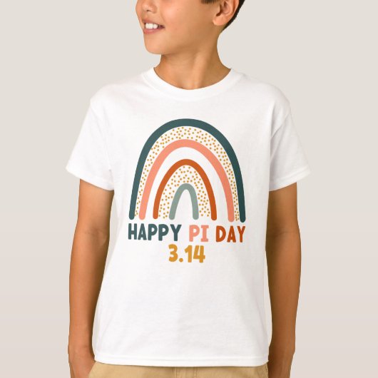 Happy pi day März 14 boho Regenbogenfarben T-Shirt (Vorderseite)
