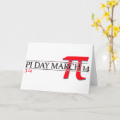 Happy Pi Day März 14 Karte (Gelbe Blume)