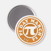 Happy Pi Day März 14 Magnet (Vorderseite/Rückseite)