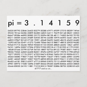 Happy Pi Day Math Digits 3.14 Mathematics Liebe Postkarte