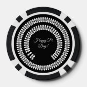 Happy Pi Day Math Digits 3.14 Mathematik Pokerchips (Rückseite)