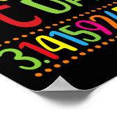 Happy Pi Day Math Lover Student Teacher 3 14 Poster (Ecke)