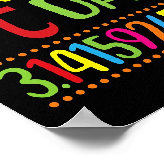 Happy Pi Day Math Lover Student Teacher 3 14 Poster (Ecke)