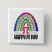 Happy Pi Day Mathematic Leopard Rainbow Button (Vorderseite)