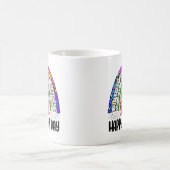 Happy Pi Day Mathematic Leopard Rainbow Kaffeetasse (Mittel)
