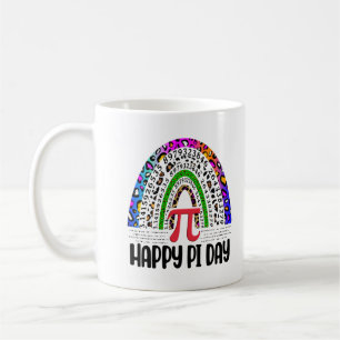 Happy Pi Day Mathematic Leopard Rainbow Kaffeetasse