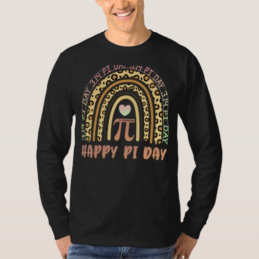 Happy Pi Day Mathematic Mathematical Lehrer Leopar T-Shirt (Vorderseite)