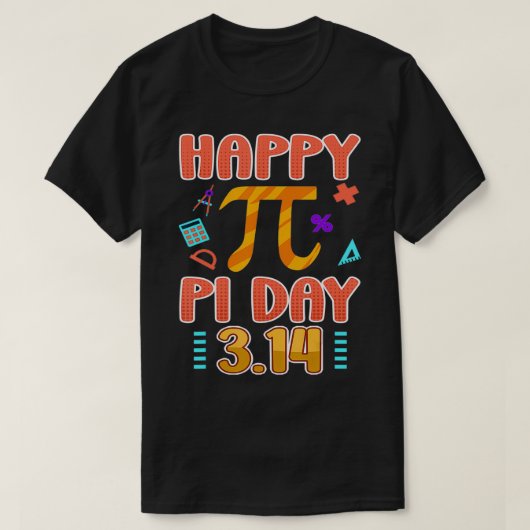 Happy Pi Day Mathematic Teacher Rainbow Funny Pi D T-Shirt (Design vorne)
