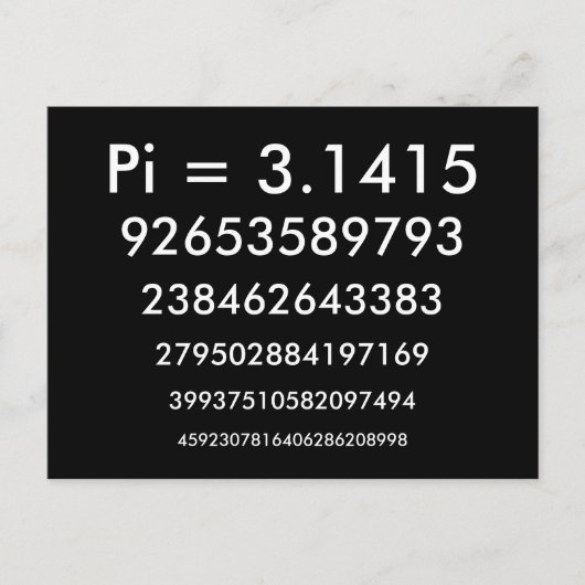Happy Pi Day - Mathematik / Zahlen Postkarte (Vorderseite)