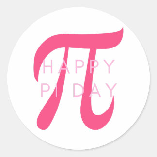 Happy Pi Day Mathematiker Runder Aufkleber