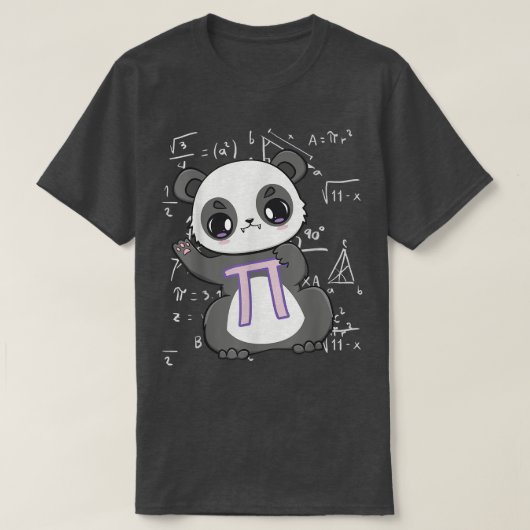 Happy Pi Day Niedlich Panda Bär 3 T-Shirt (Design vorne)