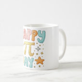 Happy Pi Day Niedlich Pastell Design Kaffeetasse (VorderseiteRechts)