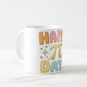 Happy Pi Day Niedlich Pastell Design Kaffeetasse (Vorderseite Links)