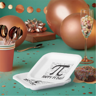 Happy Pi Day Paper Plate - Math Party Teller