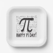 Happy Pi Day Paper Plate - Math Party Teller (Vorderseite)