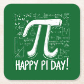 Happy Pi Day Papier Untersetzer Geeky Mathe Tisch (Vorderseite)