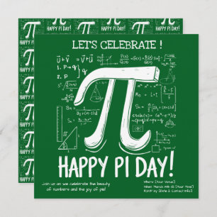 Happy Pi Day Party Einladung - Fun Math
