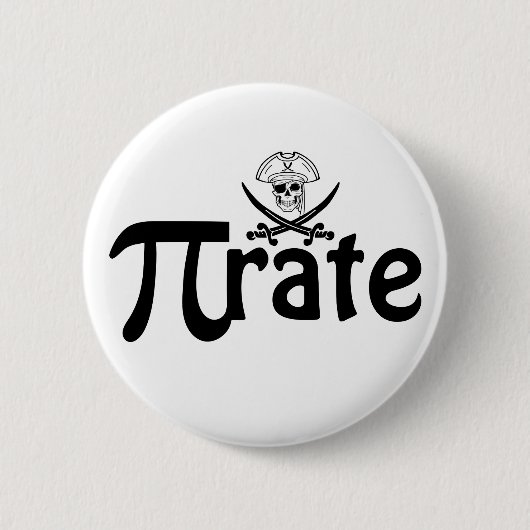 Happy Pi Day | Pi-Rate Button (Vorderseite)