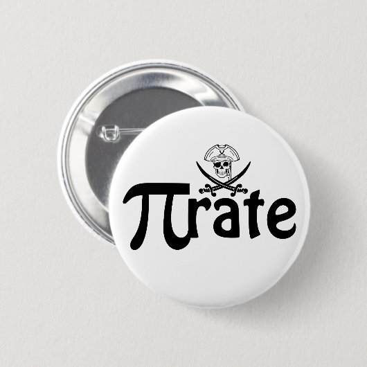 Happy Pi Day | Pi-Rate Button (Vorne & Hinten)