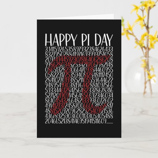 Happy Pi Day Pi Symbol 3.14 Karte (Gelbe Blume)
