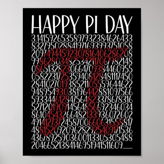 Happy Pi Day Pi Symbol 3.14 Poster (Vorne)