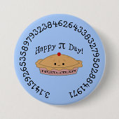 Happy Pi Day Pie Button (Vorderseite)