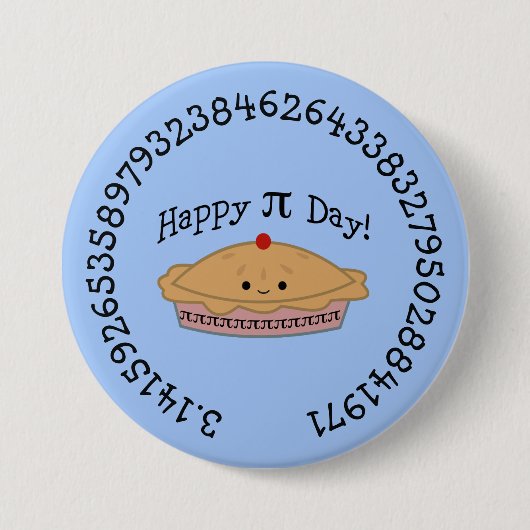 Happy Pi Day Pie Button (Vorderseite)