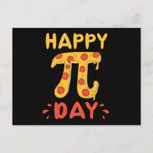 Happy Pi Day, Pie Day Pizza-Mathematics Pi Symbol Postkarte