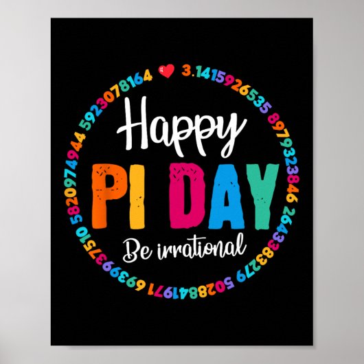 Happy Pi Day Pie Funny Mathe Coach Lehrer Pi Day L Poster (Vorne)