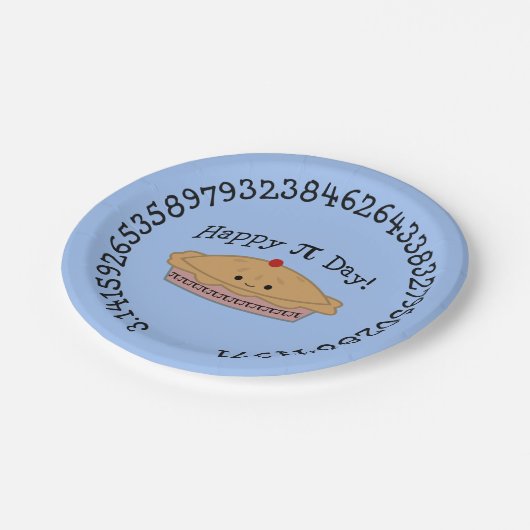 Happy Pi Day Pie Pappteller (Schrägansicht)