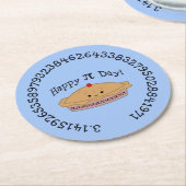 Happy Pi Day Pie Runder Pappuntersetzer (Angewinkelt)