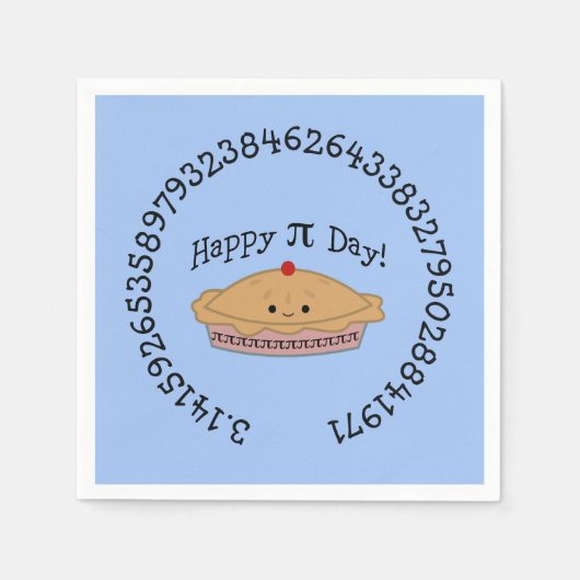 Happy Pi Day Pie Serviette (Vorderseite)